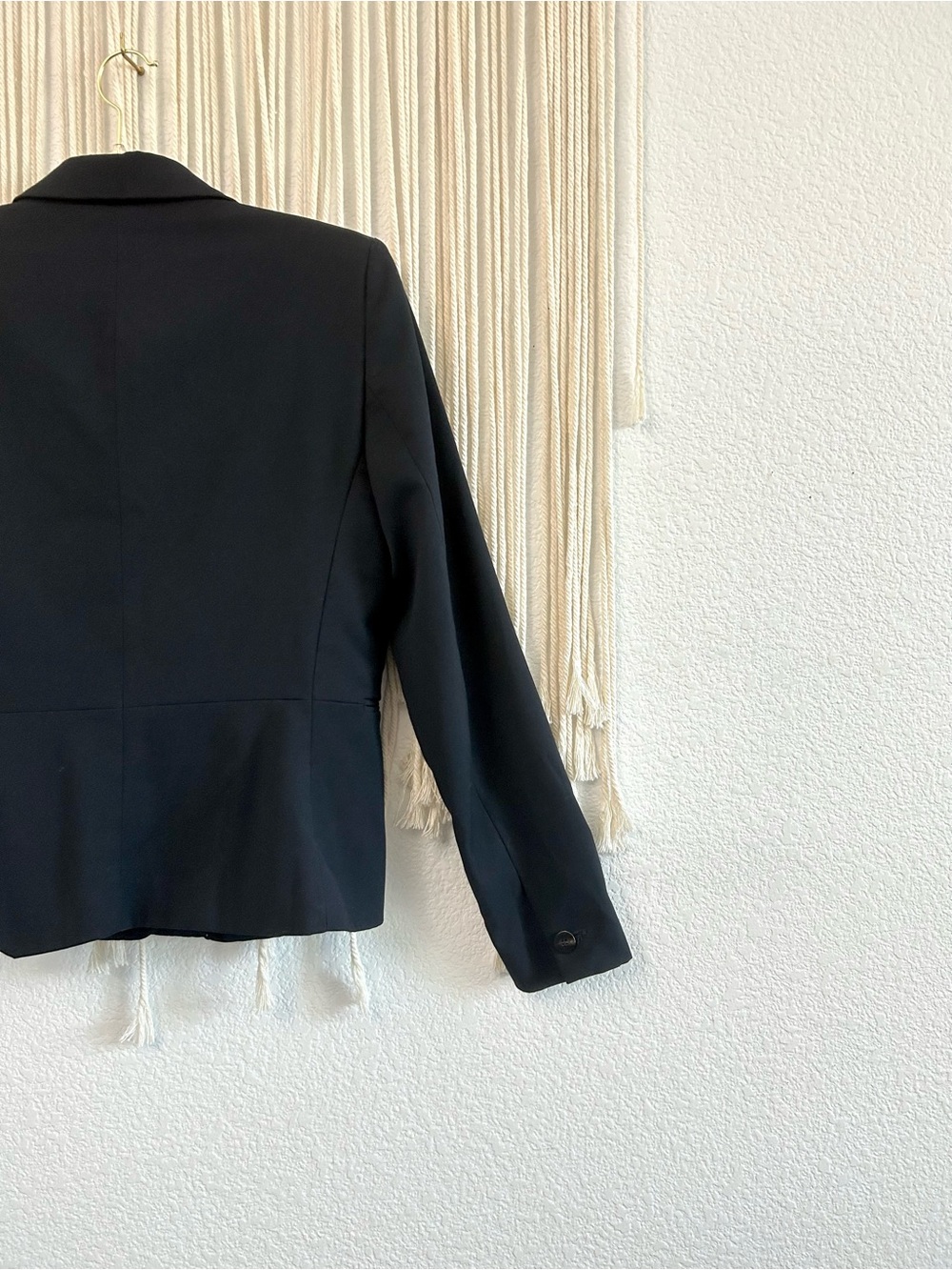 Mango MNG Navy One-Button Tailored Blazer | Classic Office Career Jacket - Picture 13 of 16